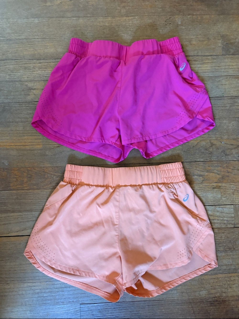 Asics Women's Pink & Peach Athletic Shorts